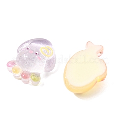 Cabochon in resina trasparente e paillettes a tema marino&nbsp;RE-CBA9C4E-01