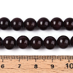 Нити круглых бусин из натурального окрашенного нефрита машан G-T139-8mm-67I