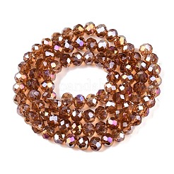 Стеклянные бусины с гальваническим покрытием &nbsp;EGLA-A044-T6mm-B04