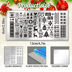 Plantillas de arte de uñas diy de acero inoxidable&nbsp;MRMJ-WH0098-052