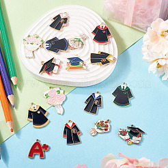 16 шт. 16 стиля подвески из эмалевого сплава на тему выпускного сезона&nbsp;ENAM-TA0002-70