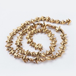Pvd vuoto placcatura elettrodeposizione fili di perle di ematite sintetica non magnetica&nbsp;G-F534-G01