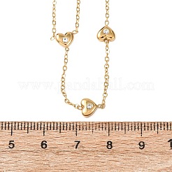 Armbänder aus Edelstahl 304 mit Mikropavé-Fassung und klaren Zirkonia für Damen&nbsp;BJEW-K297-02G