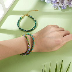 3 Stück 3 Farben 4 mm geflochtene Nylonschnur-Armbänder&nbsp;FIND-TA0009-49
