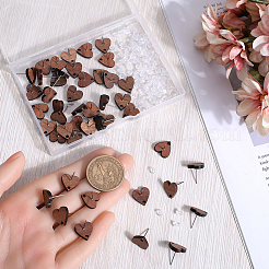 50 шт. деревянная фурнитура для сережек-гвоздиков&nbsp;FIND-SP0001-19C