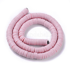 Плоские круглые бусины из глины ручной работы полимерные&nbsp;CLAY-R067-6.0mm-26