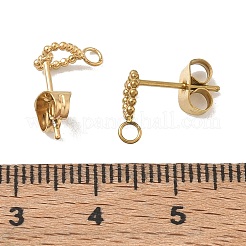 Componenti per orecchini a bottone in acciaio inossidabile 304&nbsp;SA-CBA22DE-05G-01