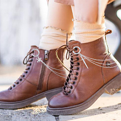 4 шт. 2 стиля латунных цепочек для ремней для ботинок&nbsp;HJEW-DR00219