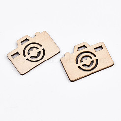 Pendentifs en bois naturel non teints&nbsp;WOOD-S058-022