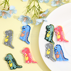 8шт 4 цвета силиконовые бусины SIL-CA0002-43