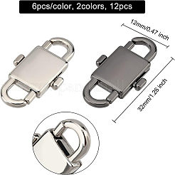 12 fermaglio regolabile in lega bicolore&nbsp;DIY-BC0004-59