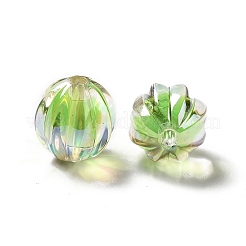 Perline acriliche iridescenti arcobaleno con placcatura uv bicolore&nbsp;TACR-D010-05F