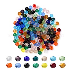 Граненые прозрачные стеклянные бусины rondelle GLAA-YW0001-84B