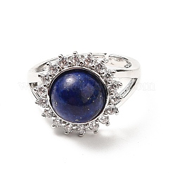 Verstellbare Ringe aus natürlichem Lapislazuli&nbsp;RJEW-P043-02P-20