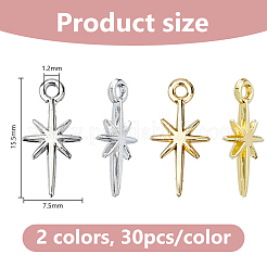 60 pz 2 colori ciondoli in lega&nbsp;FIND-DC0008-48