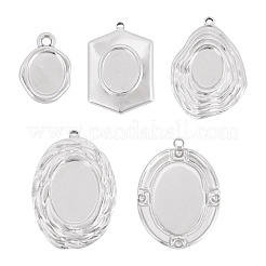5 pz 5 stili 304 impostazioni cabochon pendente in acciaio inossidabile&nbsp;STAS-TA0005-72P