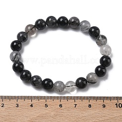 Bracelets extensibles en perles rondes de quartz rutile naturel pour femmes&nbsp;BJEW-Z158-03H-03