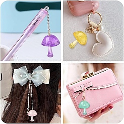 10 шт. двухцветные светящиеся подвески-грибы из эпоксидной смолы&nbsp;RESI-YW0004-19