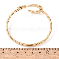 Браслеты-манжеты из нержавеющей стали 304 для женщин&nbsp;BJEW-Z157-01G-02