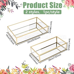 2 шт. 2-х стилевых подносов из алюминиевого сплава для ювелирных изделий&nbsp;ODIS-WR0001-11