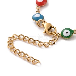Bracciale a maglie rettangolari in acciaio inossidabile 304 con placcatura sotto vuoto pvd&nbsp;BJEW-B062-12G