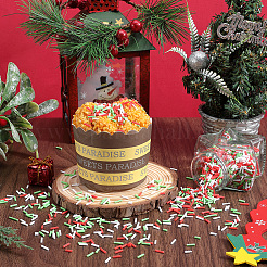 120 г 3-цветные бусины из полимерной глины ручной работы с рождественской тематикой CLAY-SC0002-08