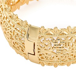 Полые стойки с покрытием из латуни шарнирные браслеты BJEW-M040-21G