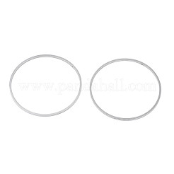 変色しない304ステンレススチール製リンクリング  ステンレス鋼色  37x1mm  内径：35mm&nbsp;STAS-T047-15P