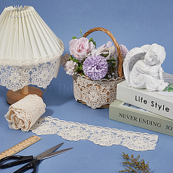 5 ярд полиэстеровой цветочной вышивки кружевной отделки&nbsp;OCOR-GF0004-38B