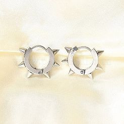 Серьги-кольца из нержавеющей стали 201 EJEW-A098-04P