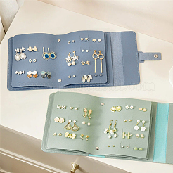 Вырезанная полая 1 шт. искусственная кожа pu сумки для хранения сережек&nbsp;EDIS-CL0001-01C