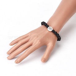 Бусины из натуральной лавы BJEW-JB03969-M