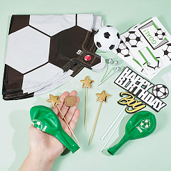 Футбольные бумажные украшения для торта AJEW-SC0002-75