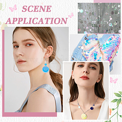 200 шт. переливающиеся подвески из ПВХ с пайетками/блестками PVC-SC0001-07A