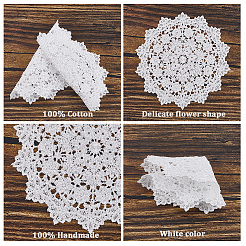 Подставки под стаканы с цветочной вышивкой из полиэстера&nbsp;AJEW-WH20010-93D