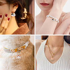 Подвески из сплава с принтом в стойку&nbsp;ENAM-TA0001-82