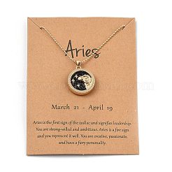 Сплав горный хрусталь кулон ожерелья NJEW-H306-A08-G