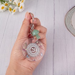 6шт 6 цвета подвески из натуральных и синтетических драгоценных камней G-SZ0001-89