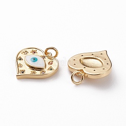 Латунные микропейв разноцветные подвески с фианитами KK-C100-07G