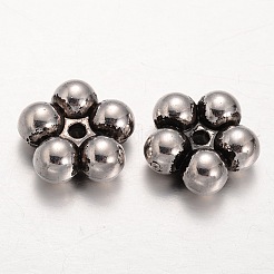CCBプラスチックビーズ  花  アンティークシルバー  20x8mm  穴：3mm&nbsp;CCB-I001-18AS