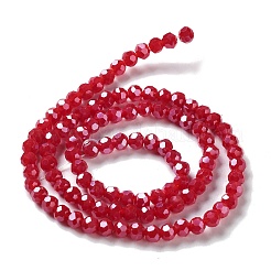 Граненые (32 грань) гальванические стеклянные бусины X-EGLA-R018-4mm-2