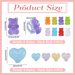 64 шт. Пластиковые и смоляные пряжки для обуви&nbsp;HJEW-ME00038