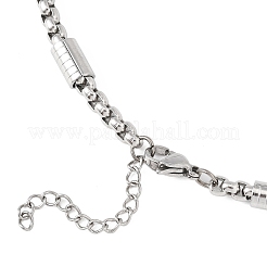 Ожерелья из прямоугольной цепочки из нержавеющей стали 304 толщиной 5.5 мм NJEW-JN05546