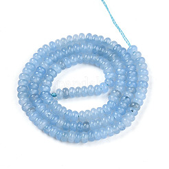 Gefärbt natürlichen weißen Jade Perlen Stränge&nbsp;G-T139-57A-05