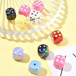 10 шт. УФ-покрытие радужных переливающихся акриловых эмалевых бусин&nbsp;SACR-FS0001-32