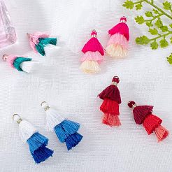 Хлопковая нить кисточкой украшения кулон FIND-NB0001-07