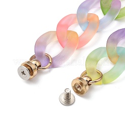 Матовая акриловая цепочка с краской для брелков своими руками HJEW-JM00400-09