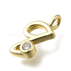 Pendentifs avec zircon cubiques à micro-pavés en laiton&nbsp;KK-B132-12G-Q