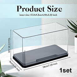 Boîtes d'affichage de modèle de bloc de construction en plastique transparent&nbsp;ODIS-WH0001-08