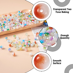 500шт 10 цвета имитация нефрита стеклянные бусины&nbsp;DGLA-KS0001-01